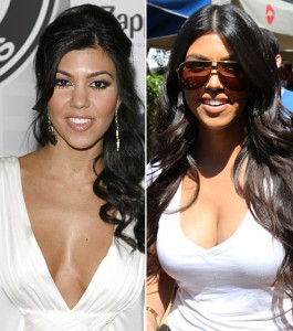 Kourtney Kardashian Breast Implants Before and After Pictures