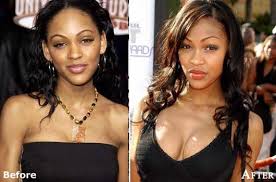 Meagan Good breast Implants Plastic Surgery Before and After Boobs Job pics